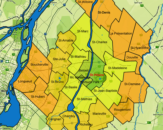 Plaisir-h2o Carte de la région
