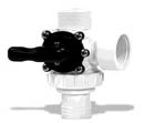 Valve 3 voies de drain de fond pour piscine hors terre