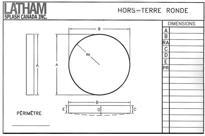 Plan de piscine ronde